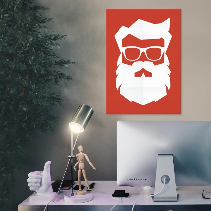 Plakat metalowy Santa Prezent