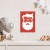 Plakat metalowy Santa Prezent