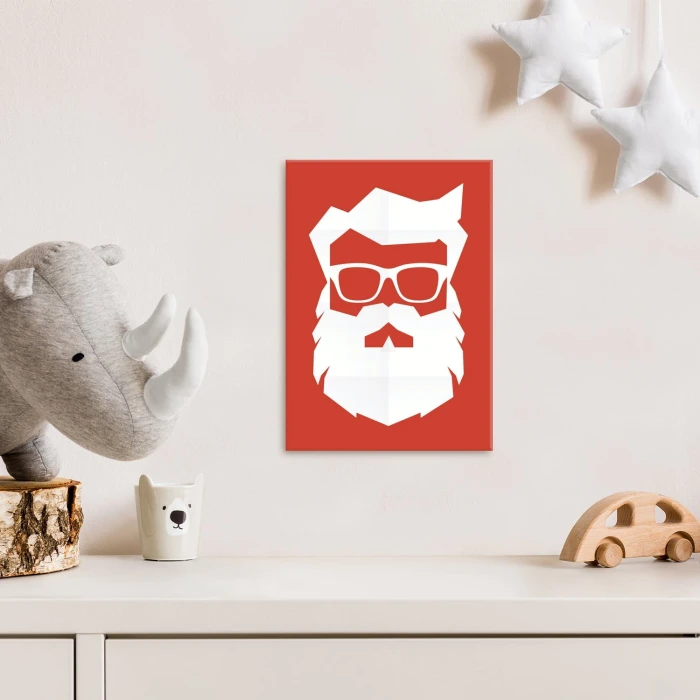 Plakat metalowy Santa Prezent
