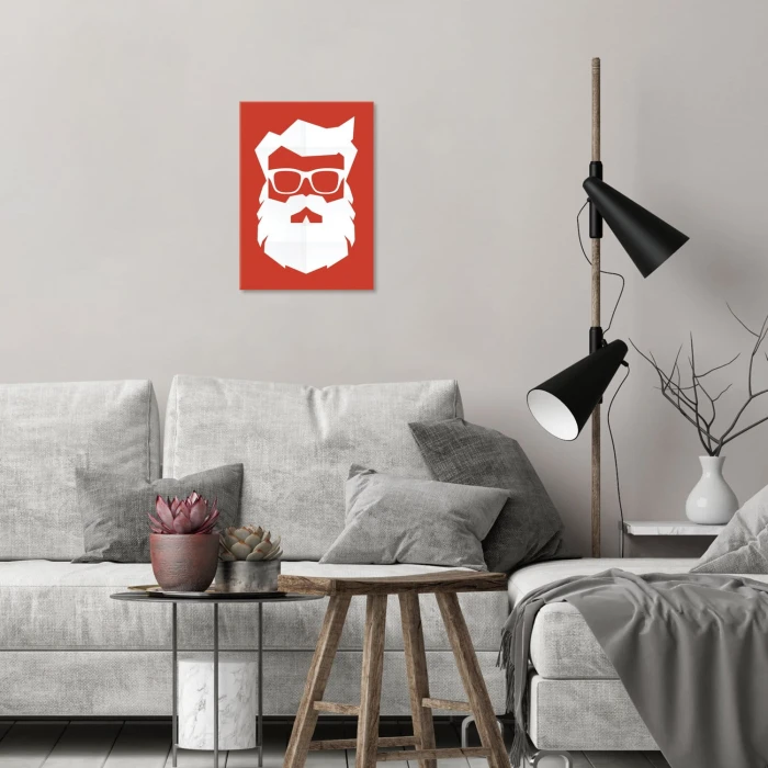 Plakat metalowy Santa Prezent