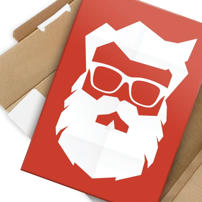 Plakat metalowy Santa Prezent