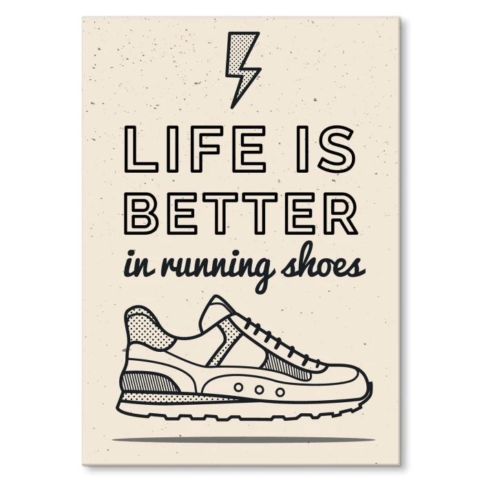 Plakat metalowy Life is better Prezent
