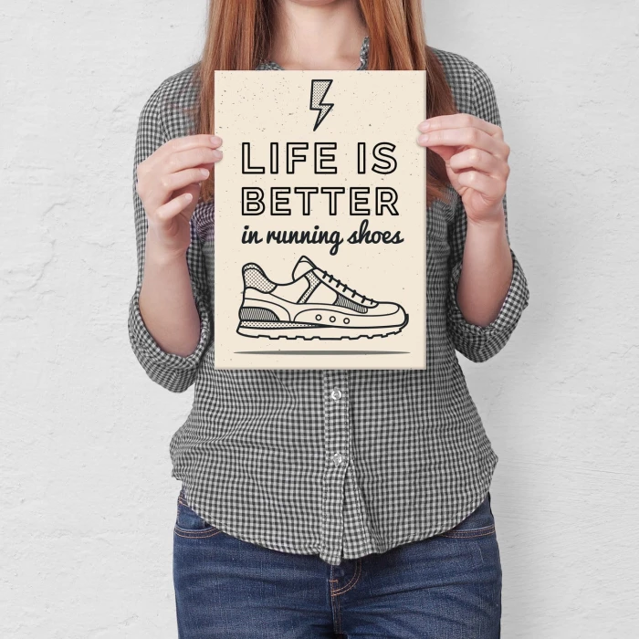 Plakat metalowy Life is better Prezent