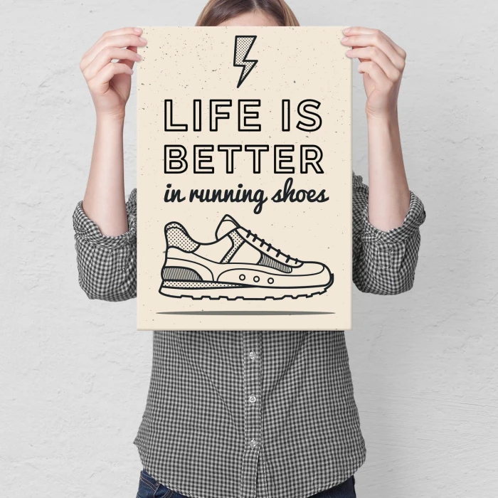 Plakat metalowy Life is better Prezent