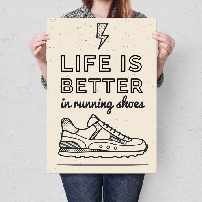 Plakat metalowy Life is better Prezent