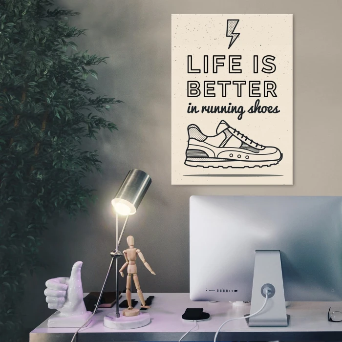 Plakat metalowy Life is better Prezent