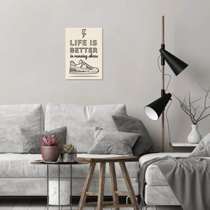 Plakat metalowy Life is better Prezent