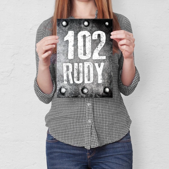 Plakat metalowy 102 Rudy Prezent