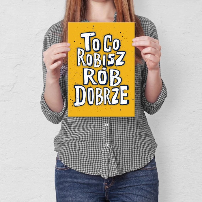 Plakat metalowy Rób dobrze Prezent