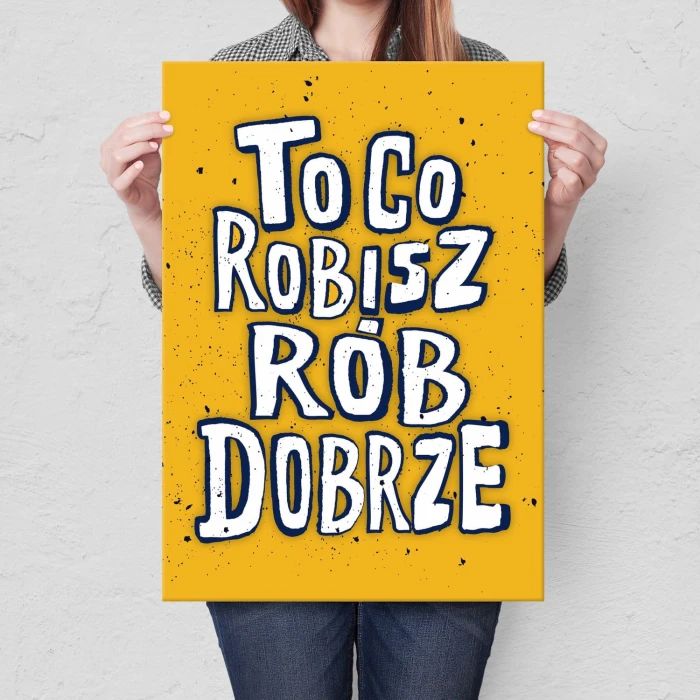 Plakat metalowy Rób dobrze Prezent