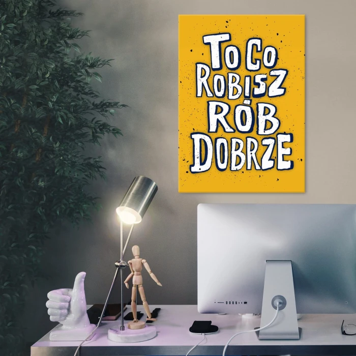 Plakat metalowy Rób dobrze Prezent