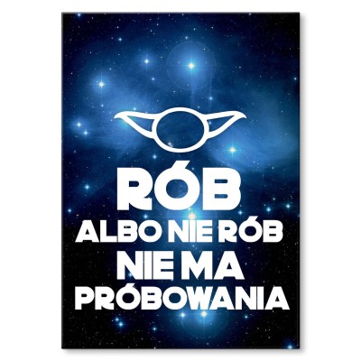Plakat metalowy Nie ma próbowania Prezent