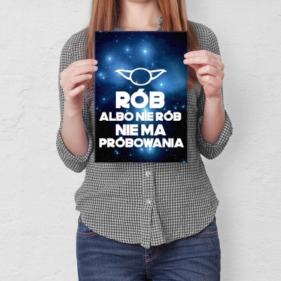 Plakat metalowy Nie ma próbowania Prezent
