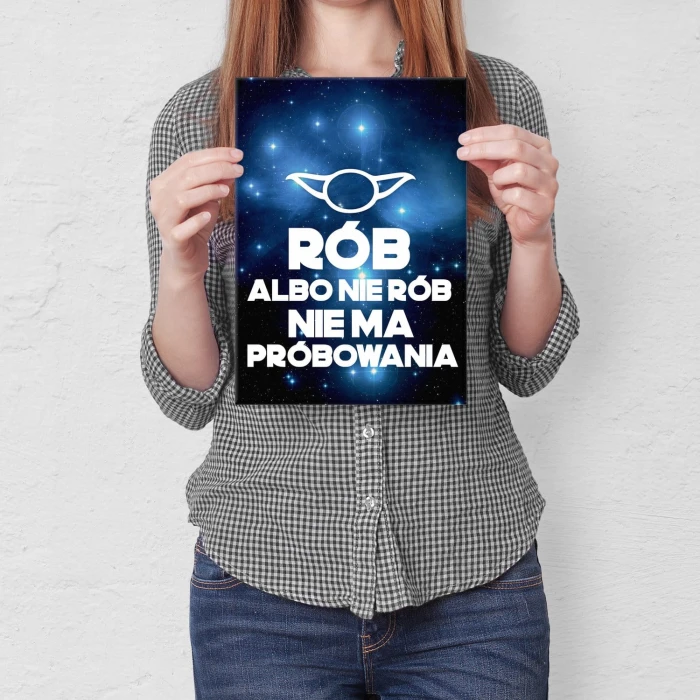 Plakat metalowy Nie ma próbowania Prezent