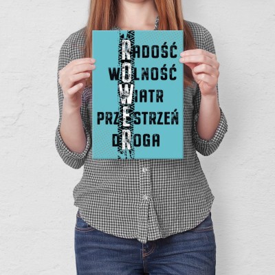 Plakat metalowy ROWER Prezent
