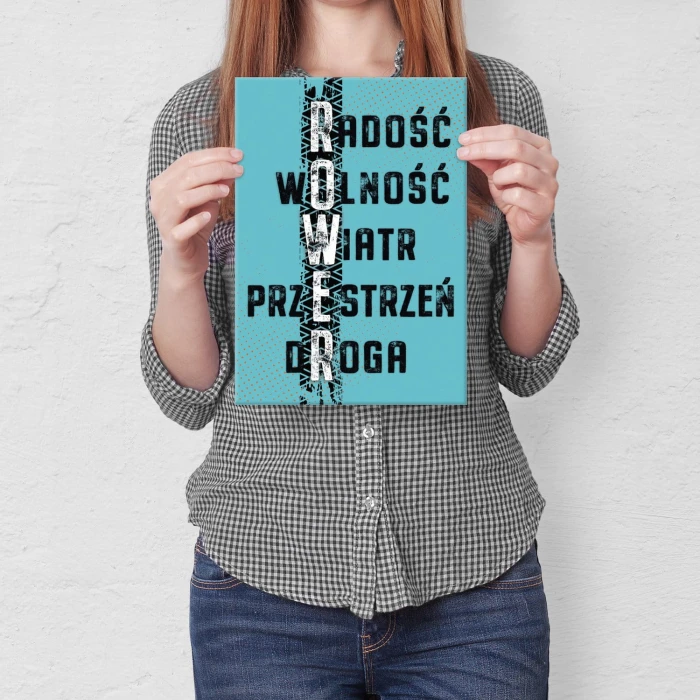 Plakat metalowy ROWER Prezent