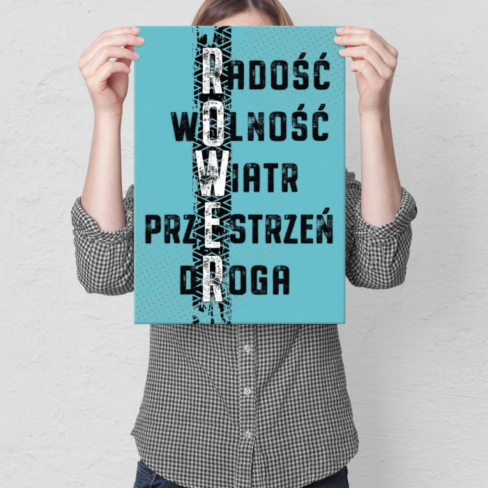 Plakat metalowy ROWER Prezent