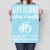 Plakat metalowy Life is like a bike Prezent