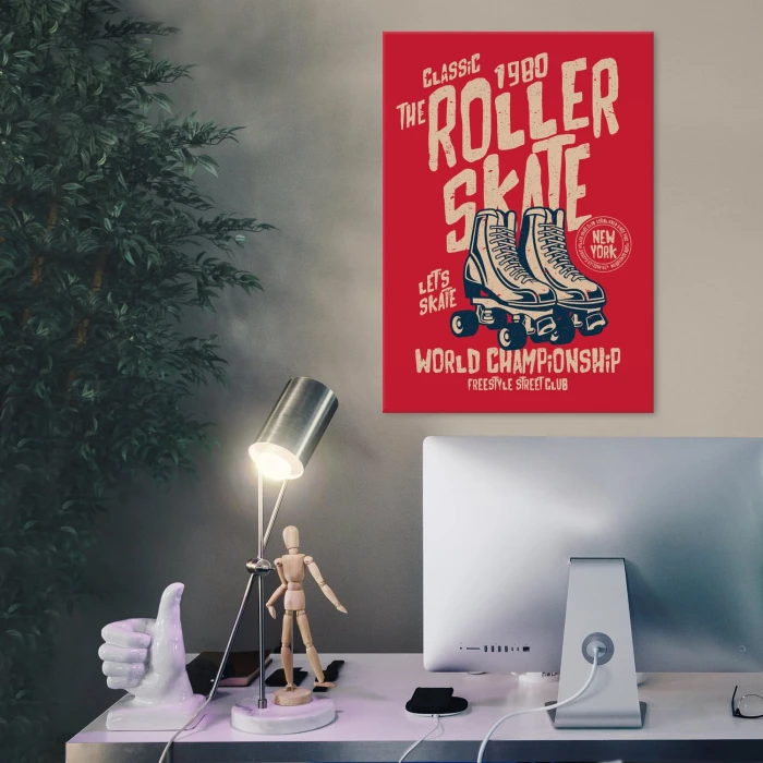 Plakat metalowy Wrotki Prezent
