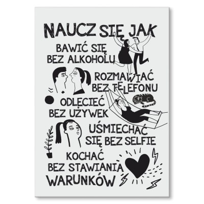 Plakat metalowy Naucz się jak Prezent