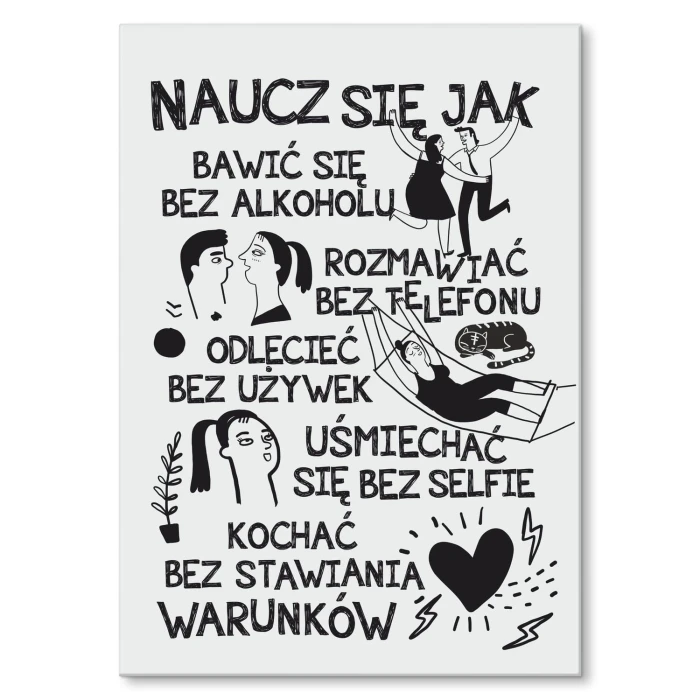 Plakat metalowy Naucz się jak Prezent