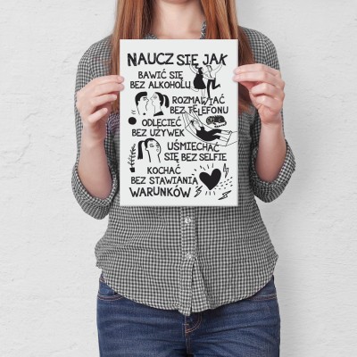 Plakat metalowy Naucz się jak Prezent