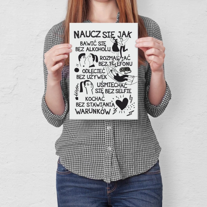 Plakat metalowy Naucz się jak Prezent