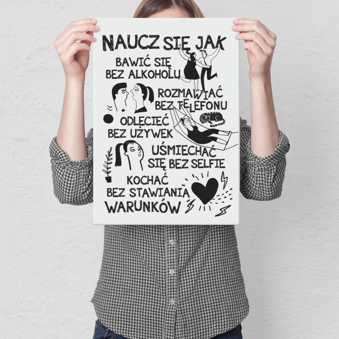 Plakat metalowy Naucz się jak Prezent