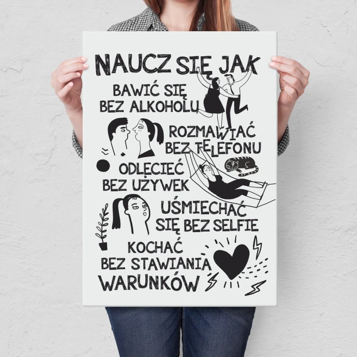 Plakat metalowy Naucz się jak Prezent