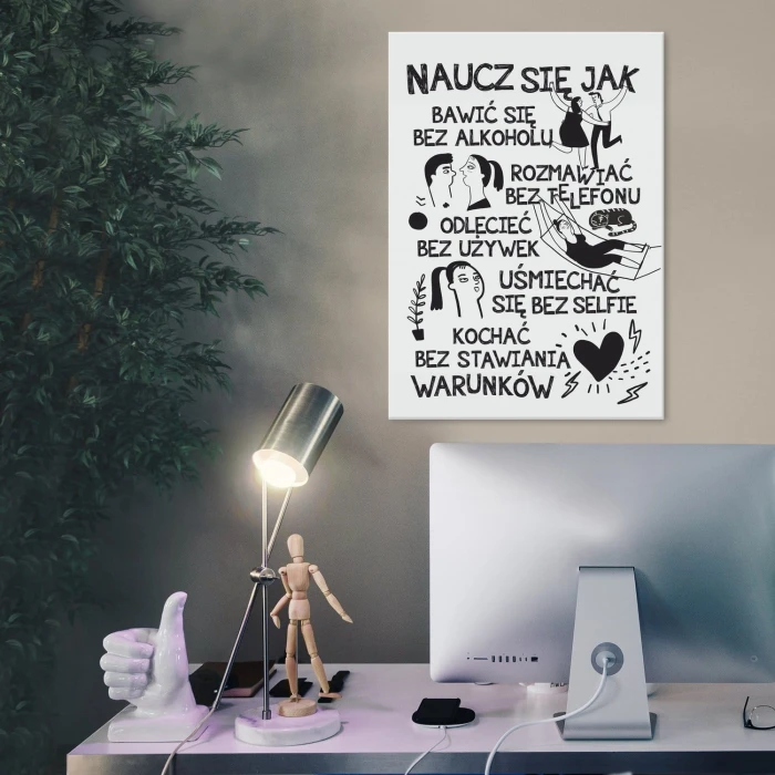Plakat metalowy Naucz się jak Prezent