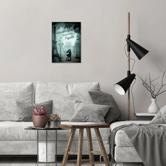 Plakat metalowy Najlepsze kasztany Paryż Prezent
