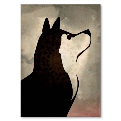 Plakat metalowy Pies Husky Prezent