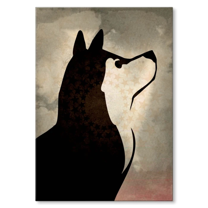 Plakat metalowy Pies Husky Prezent