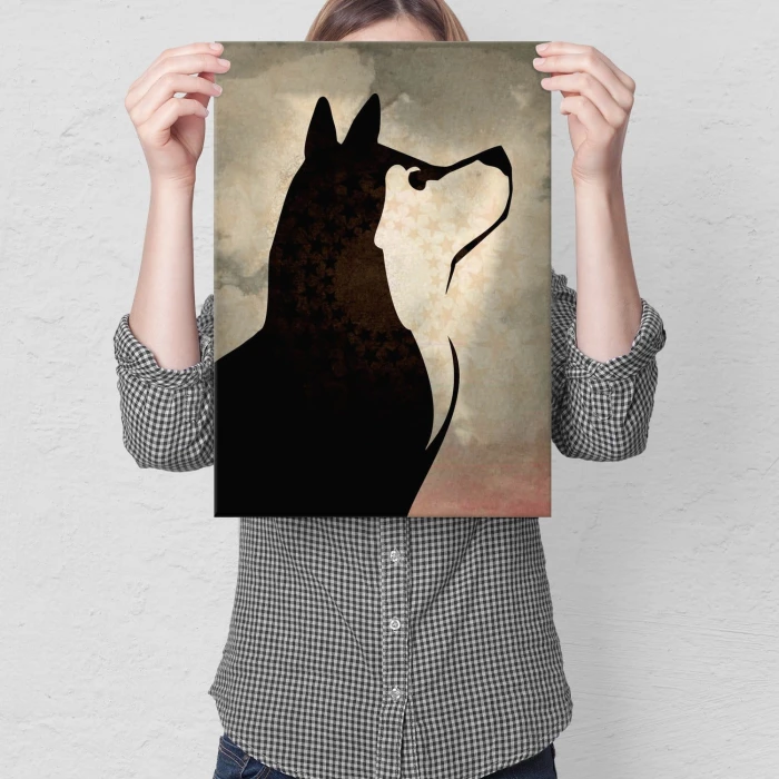 Plakat metalowy Pies Husky Prezent