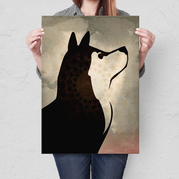 Plakat metalowy Pies Husky Prezent
