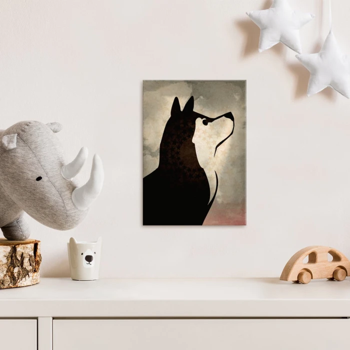 Plakat metalowy Pies Husky Prezent