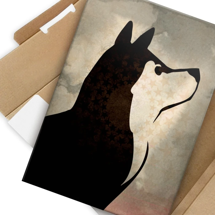 Plakat metalowy Pies Husky Prezent