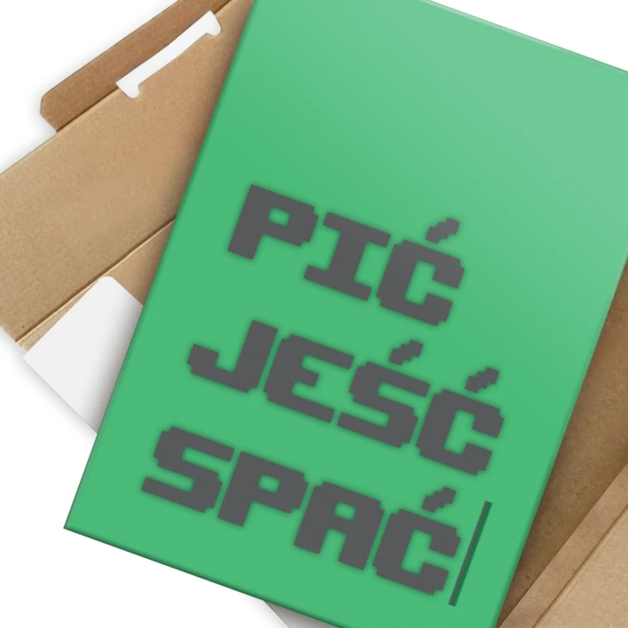 Plakat metalowy Pić jeść spać Prezent