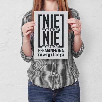Plakat metalowy Permanentna inwigilacja Prezent