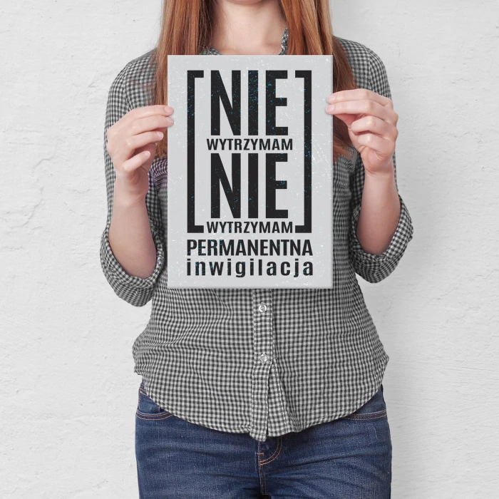 Plakat metalowy Permanentna inwigilacja Prezent
