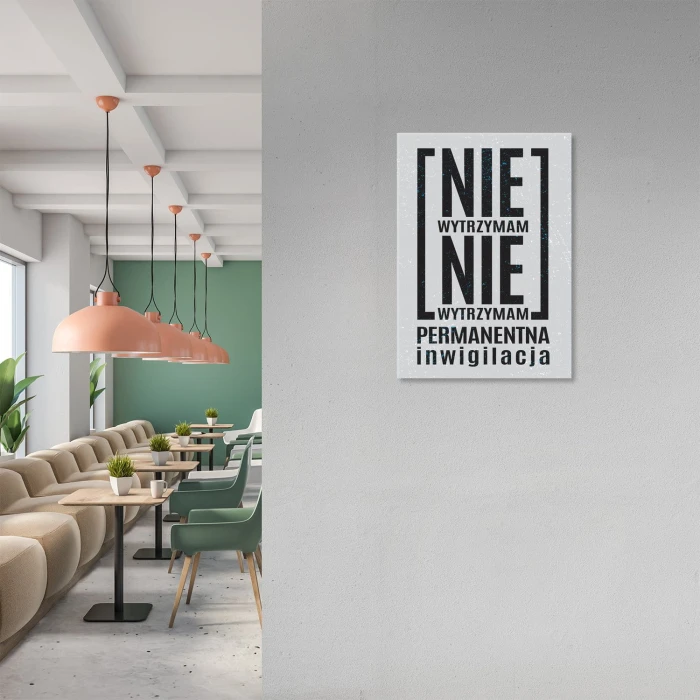 Plakat metalowy Permanentna inwigilacja Prezent