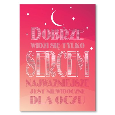 Plakat metalowy Niewidoczne na oczu Prezent