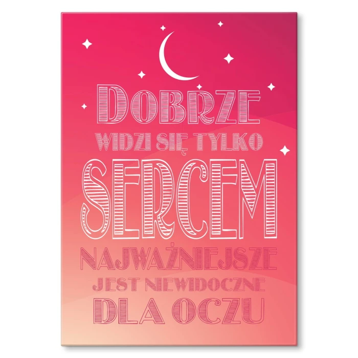 Plakat metalowy Niewidoczne na oczu Prezent