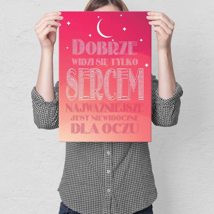 Plakat metalowy Niewidoczne na oczu Prezent