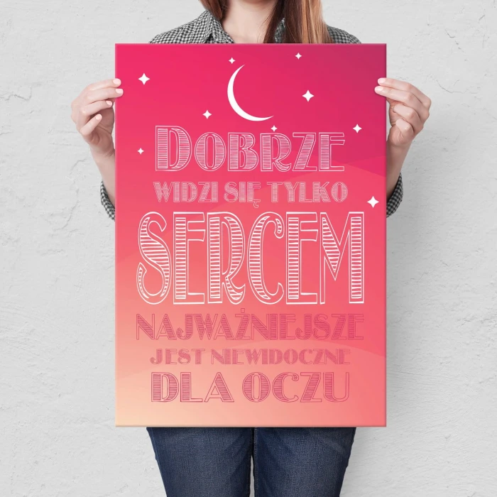 Plakat metalowy Niewidoczne na oczu Prezent