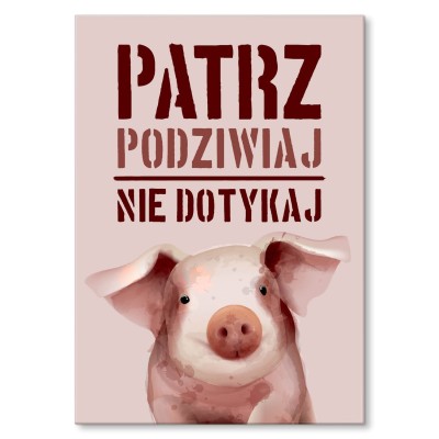 Plakat metalowy Patrz i podziwiaj Prezent