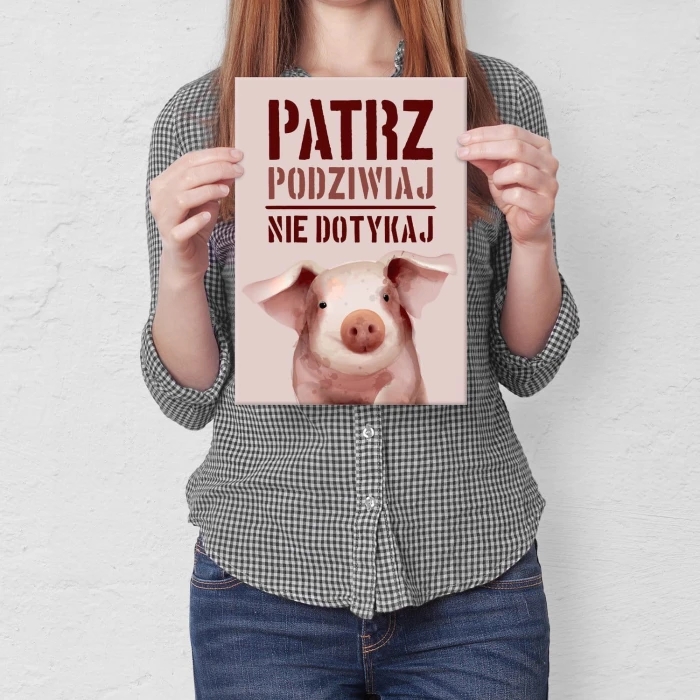 Plakat metalowy Patrz i podziwiaj Prezent
