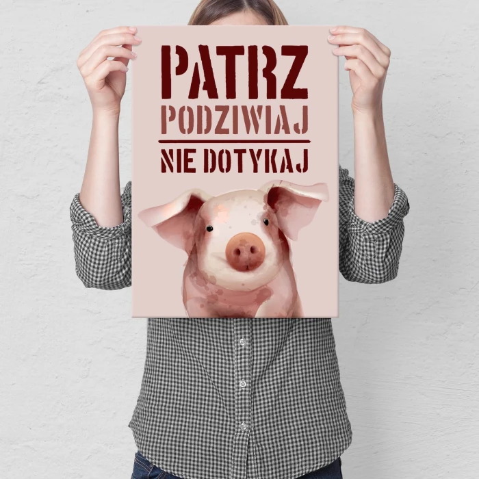 Plakat metalowy Patrz i podziwiaj Prezent