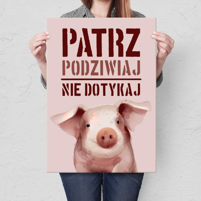 Plakat metalowy Patrz i podziwiaj Prezent