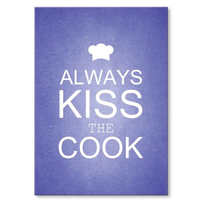 Plakat metalowy Kiss the cook Prezent